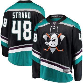 Men's Austin Strand Anaheim Ducks Fanatics Branded Alternate Jersey - Breakaway Black