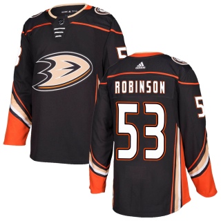 Men's Buddy Robinson Anaheim Ducks Adidas Home Jersey - Authentic Black