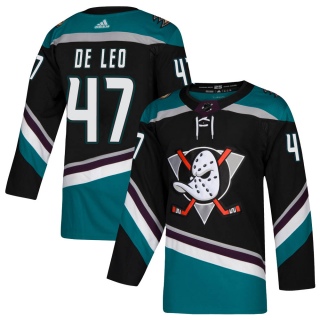 Men's Chase De Leo Anaheim Ducks Adidas Teal Alternate Jersey - Authentic Black