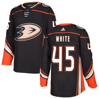 Men's Colton White Anaheim Ducks Adidas Home Jersey - Authentic Black