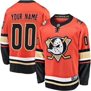 Men's Custom Anaheim Ducks Fanatics Branded Custom Breakaway 2019/20 Alternate Jersey - Premier Orange