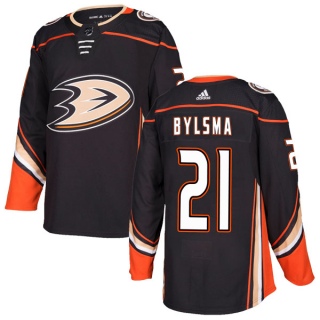Men's Dan Bylsma Anaheim Ducks Adidas Home Jersey - Authentic Black