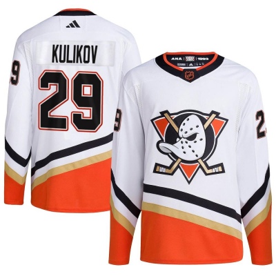 Men's Dmitry Kulikov Anaheim Ducks Adidas Reverse Retro 2.0 Jersey - Authentic White