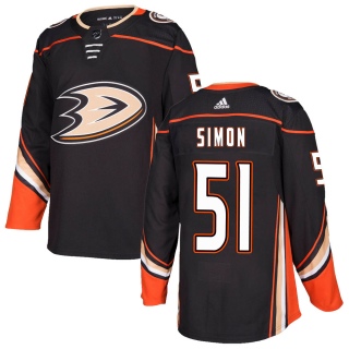 Men's Dominik Simon Anaheim Ducks Adidas Home Jersey - Authentic Black
