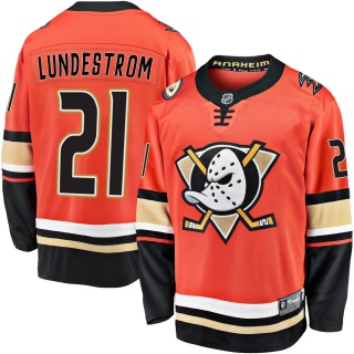 Men's Isac Lundestrom Anaheim Ducks Fanatics Branded Breakaway 2019/20 Alternate Jersey - Premier Orange