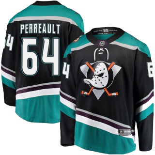 Men's Jacob Perreault Anaheim Ducks Fanatics Branded Alternate Jersey - Breakaway Black