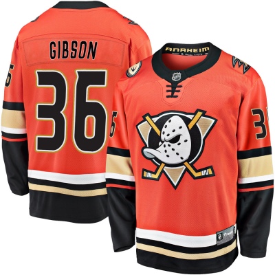 Men's John Gibson Anaheim Ducks Fanatics Branded Breakaway 2019/20 Alternate Jersey - Premier Orange