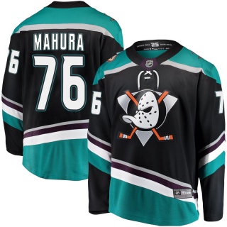Men's Josh Mahura Anaheim Ducks Fanatics Branded Alternate Jersey - Breakaway Black