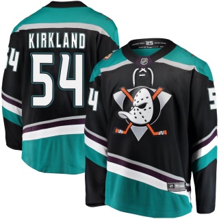 Men's Justin Kirkland Anaheim Ducks Fanatics Branded Alternate Jersey - Breakaway Black