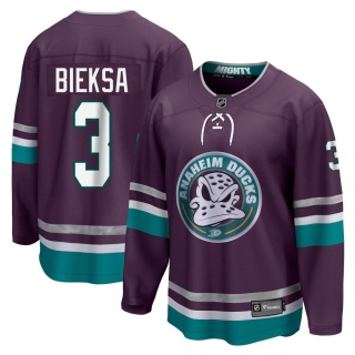 Men's Kevin Bieksa Anaheim Ducks Fanatics Branded 30th Anniversary Breakaway Jersey - Premier Purple