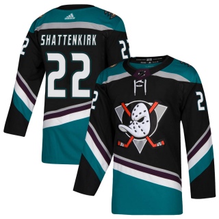 Men's Kevin Shattenkirk Anaheim Ducks Adidas Teal Alternate Jersey - Authentic Black