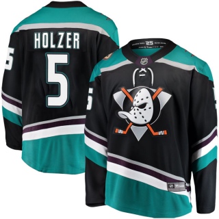 Men's Korbinian Holzer Anaheim Ducks Fanatics Branded Alternate Jersey - Breakaway Black