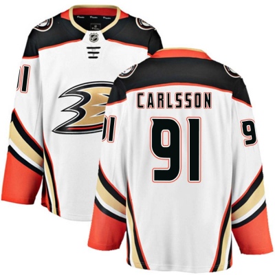 Men's Leo Carlsson Anaheim Ducks Fanatics Branded Away Jersey - Breakaway White