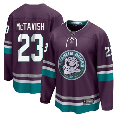 Men's Mason McTavish Anaheim Ducks Fanatics Branded 30th Anniversary Breakaway Jersey - Premier Purple