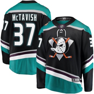 Men's Mason McTavish Anaheim Ducks Fanatics Branded Alternate Jersey - Breakaway Black