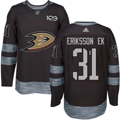 Men's Olle Eriksson Ek Anaheim Ducks 1917- 100th Anniversary Jersey - Authentic Black