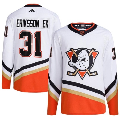 Men's Olle Eriksson Ek Anaheim Ducks Adidas Reverse Retro 2.0 Jersey - Authentic White