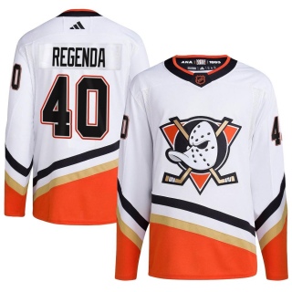 Men's Pavol Regenda Anaheim Ducks Adidas Reverse Retro 2.0 Jersey - Authentic White