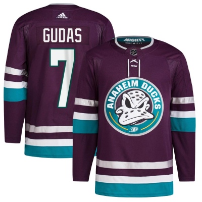 Men's Radko Gudas Anaheim Ducks Adidas 30th Anniversary Primegreen Jersey - Authentic Purple