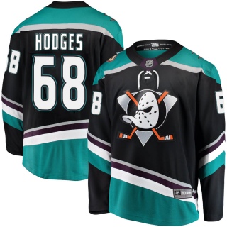 Men's Tom Hodges Anaheim Ducks Fanatics Branded Alternate Jersey - Breakaway Black