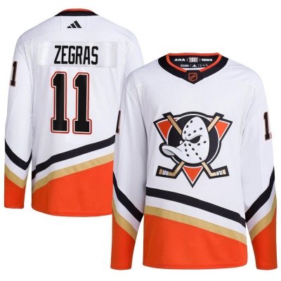 Men's Trevor Zegras Anaheim Ducks Adidas Reverse Retro 2.0 Jersey - Authentic White