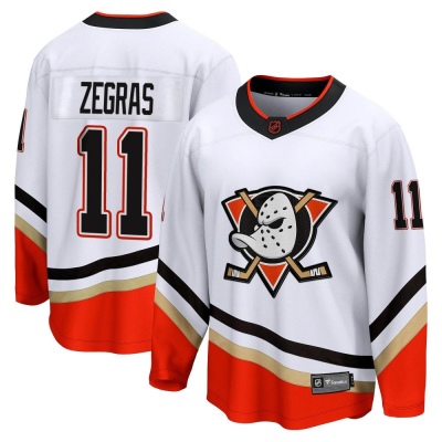 Anaheim Ducks 2022 Reverse Retro 2.0 Trevor Zegras 11 White Primegreen  Jersey Men's - Bluefink