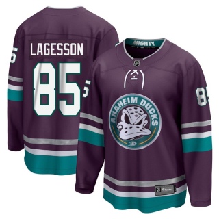 Men's William Lagesson Anaheim Ducks Fanatics Branded 30th Anniversary Breakaway Jersey - Premier Purple