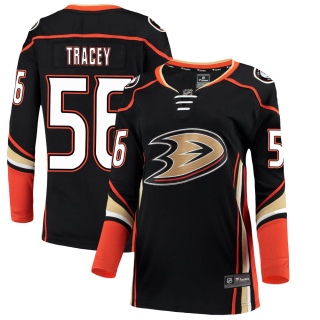 Women's Brayden Tracey Anaheim Ducks Fanatics Branded Home Jersey - Breakaway Black