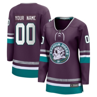 Women's Custom Anaheim Ducks Fanatics Branded Custom 30th Anniversary Breakaway Jersey - Premier Purple