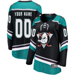 Women's Custom Anaheim Ducks Fanatics Branded Custom Alternate Jersey - Breakaway Black