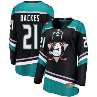 Women's David Backes Anaheim Ducks Fanatics Branded ized Alternate Jersey - Breakaway Black
