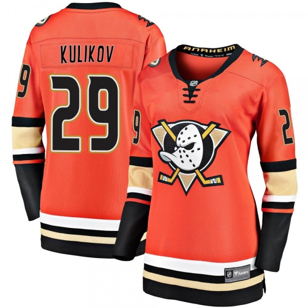 Women's Dmitry Kulikov Anaheim Ducks Fanatics Branded Breakaway 2019/20 Alternate Jersey - Premier Orange
