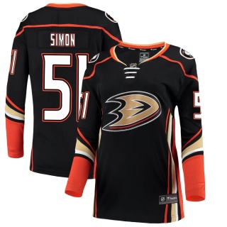 Women's Dominik Simon Anaheim Ducks Fanatics Branded Home Jersey - Breakaway Black
