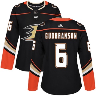 Women's Erik Gudbranson Anaheim Ducks Adidas Home Jersey - Authentic Black