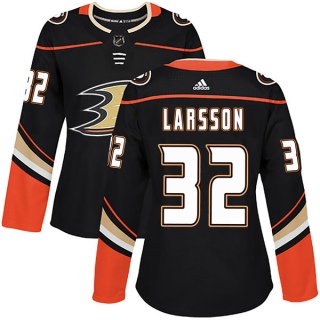 Women's Jacob Larsson Anaheim Ducks Adidas Home Jersey - Authentic Black