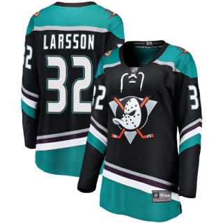 Women's Jacob Larsson Anaheim Ducks Fanatics Branded Alternate Jersey - Breakaway Black