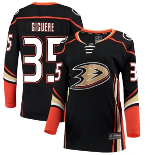 Women's Jean-Sebastien Giguere Anaheim Ducks Fanatics Branded Home Jersey - Authentic Black