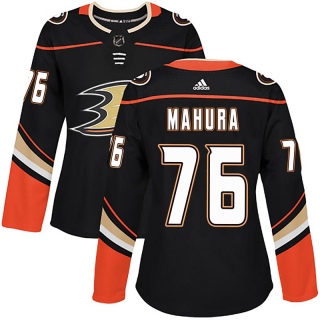 Women's Josh Mahura Anaheim Ducks Adidas Home Jersey - Authentic Black