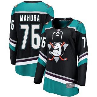 Women's Josh Mahura Anaheim Ducks Fanatics Branded Alternate Jersey - Breakaway Black