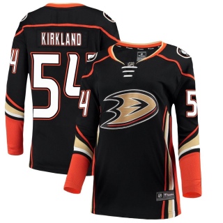 Women's Justin Kirkland Anaheim Ducks Fanatics Branded Home Jersey - Breakaway Black