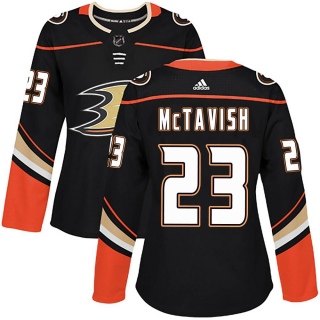 Women's Mason McTavish Anaheim Ducks Adidas Home Jersey - Authentic Black