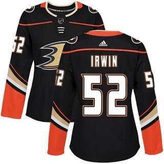 Women's Matt Irwin Anaheim Ducks Adidas ized Home Jersey - Authentic Black