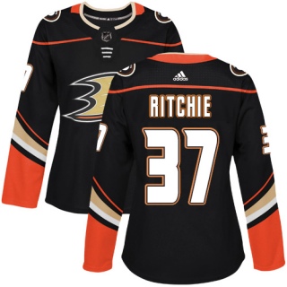 Women's Nick Ritchie Anaheim Ducks Adidas Home Jersey - Authentic Black