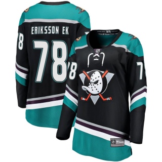 Women's Olle Eriksson Ek Anaheim Ducks Fanatics Branded Alternate Jersey - Breakaway Black