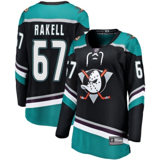 Women's Rickard Rakell Anaheim Ducks Fanatics Branded Alternate Jersey - Breakaway Black
