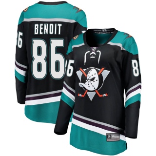 Women's Simon Benoit Anaheim Ducks Fanatics Branded Alternate Jersey - Breakaway Black