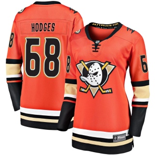 Women's Tom Hodges Anaheim Ducks Fanatics Branded Breakaway 2019/20 Alternate Jersey - Premier Orange
