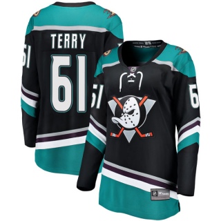 Women's Troy Terry Anaheim Ducks Fanatics Branded Alternate Jersey - Breakaway Black