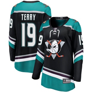 Women's Troy Terry Anaheim Ducks Fanatics Branded Alternate Jersey - Breakaway Black