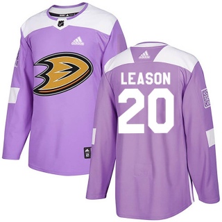 Youth Brett Leason Anaheim Ducks Adidas Fights Cancer Practice Jersey - Authentic Purple